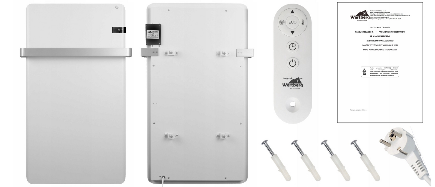 Panou de incalzire cu infrarosu Wertberg IR 8.50, 500 W, Harder HD0131