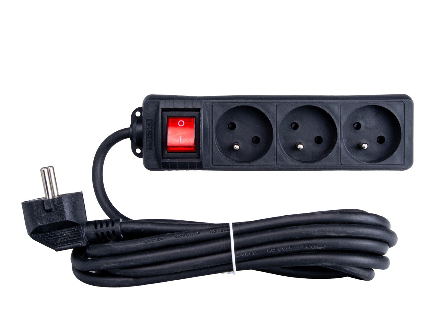 Prelungitor electric cu 3 prize, 3 m, negru, Keltin K00245B-C