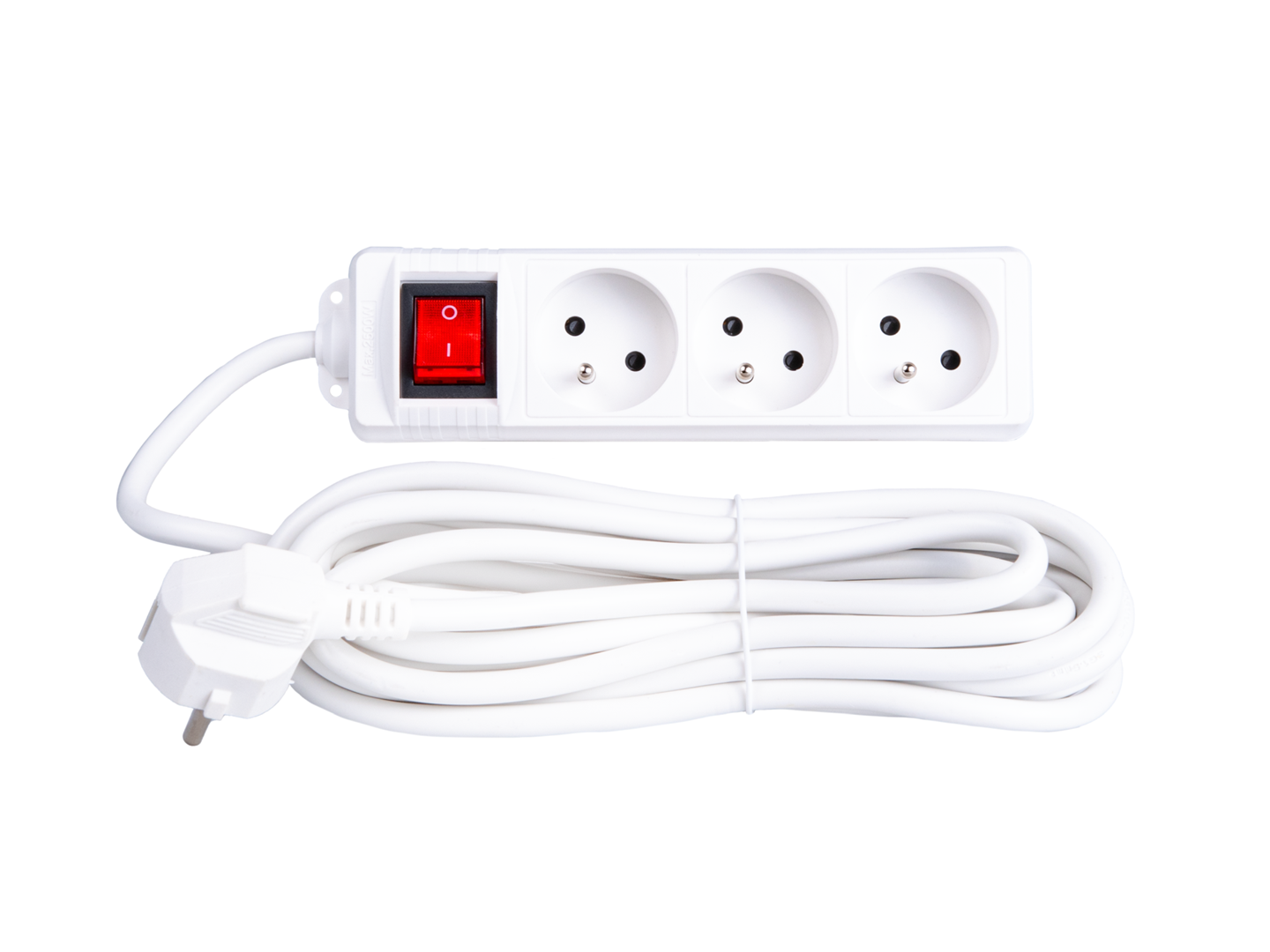 Prelungitor electric cu 3 prize, 3 m, alb, Keltin K00245C-B