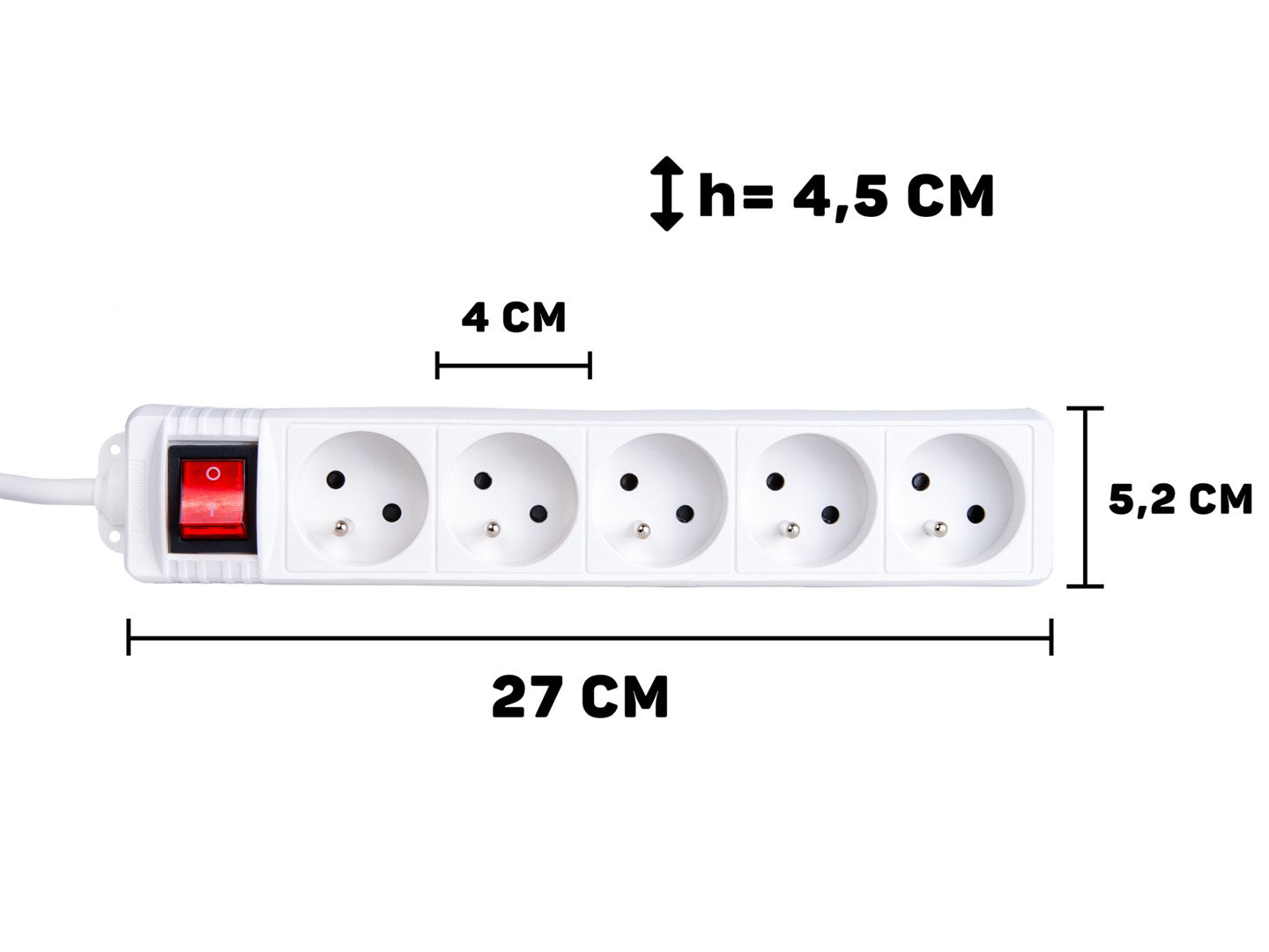 Prelungitor electric cu 5 prize, 5 m, Keltin K00246C-B