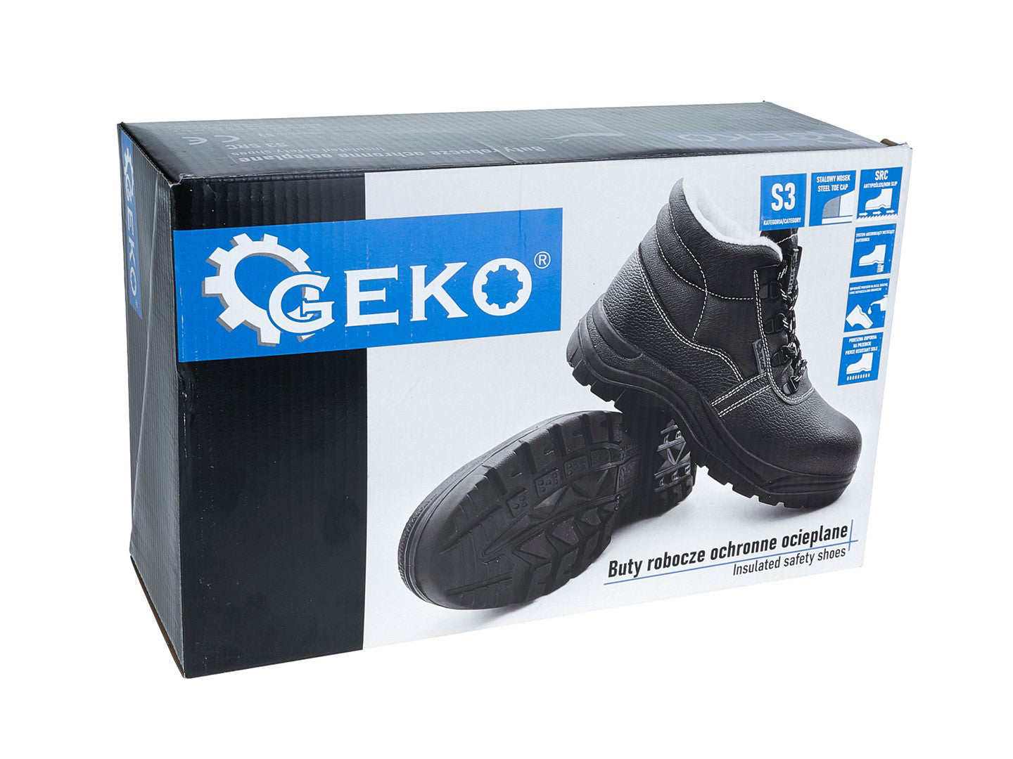 Pantofi de lucru izolati pentru iarna S3 SRC, marimea 39, Geko G90561-39