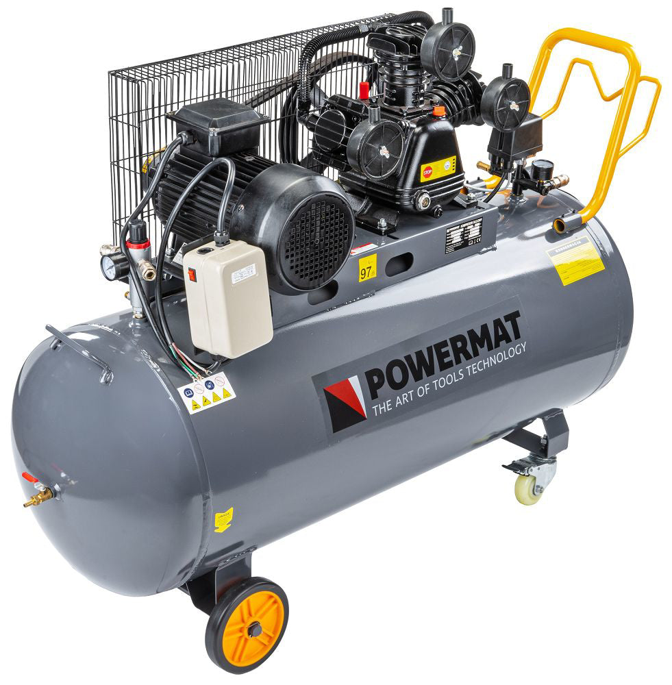 Compresor de aer industrial PM-KO-200T-400V, 3 kW, 200 l, Powermat PM1308