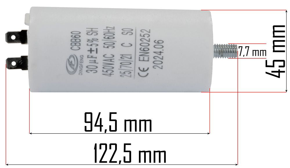 Condensator pentru compresor, Powermat PM-KO-50T-KN