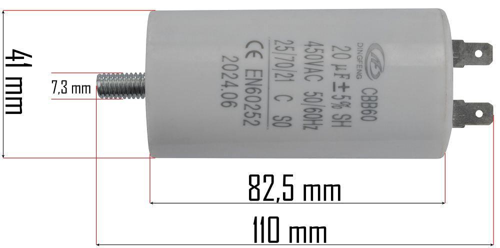 Condensator pentru compresor, Powermat PM-KO-24T-KN