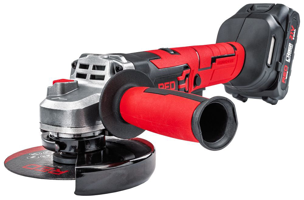 Polizor unghiular cu acumulator, 21 V, 10000 rpm, Red Technic RTSZK0140