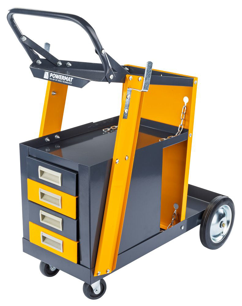 Carucior de sudura cu 4 sertare, capacitate maxima 100 kg, Powermat PM1315