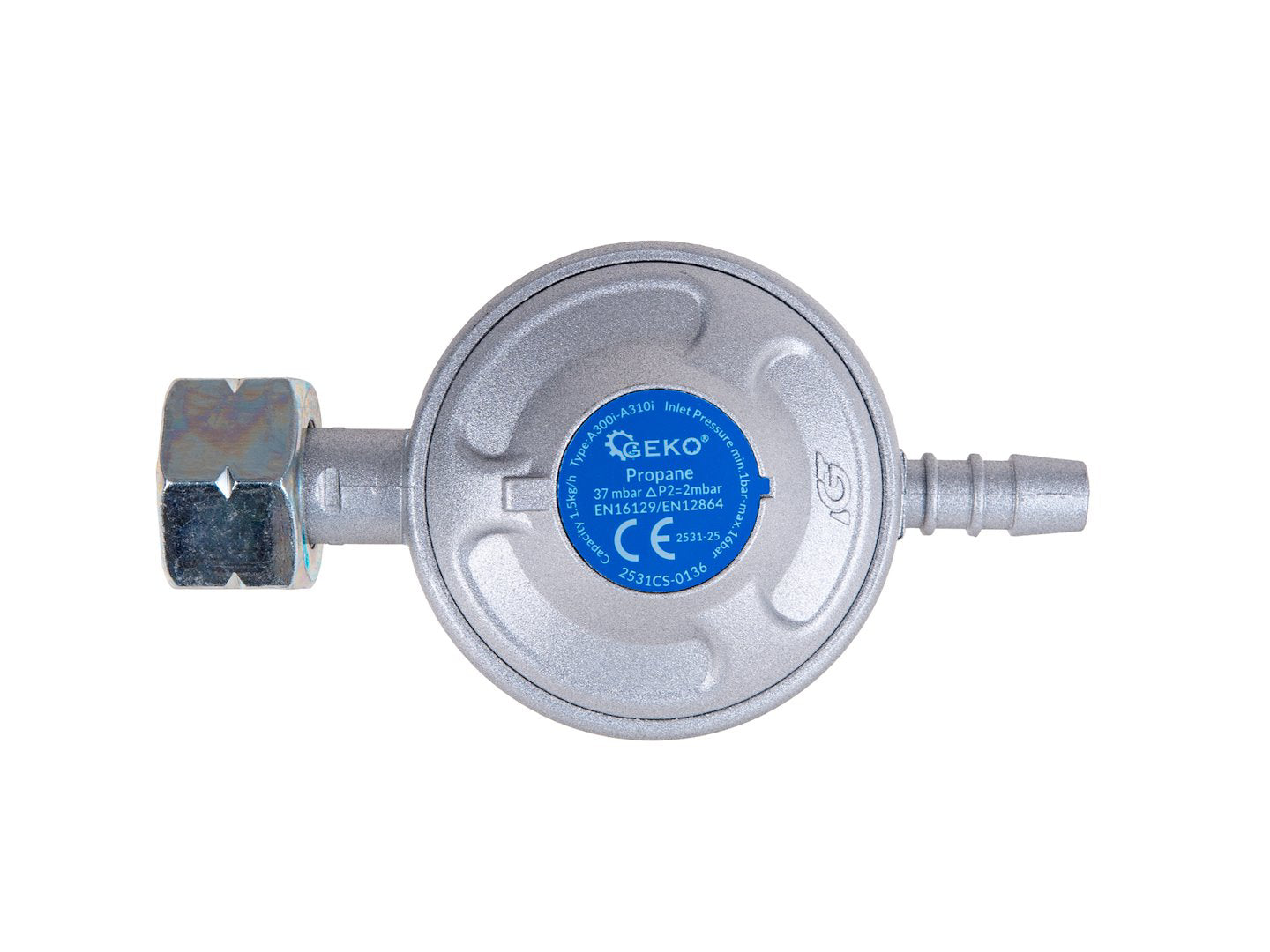 Reductor de gaz propan-butan, 37 mbar, 1.5 kg / h, Geko G80546