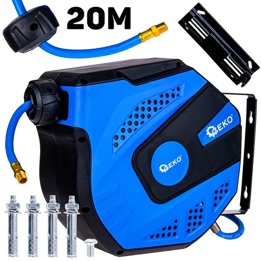 Furtun pneumatic pe tambur, 20 m, 8 x 12 mm, Geko G03192