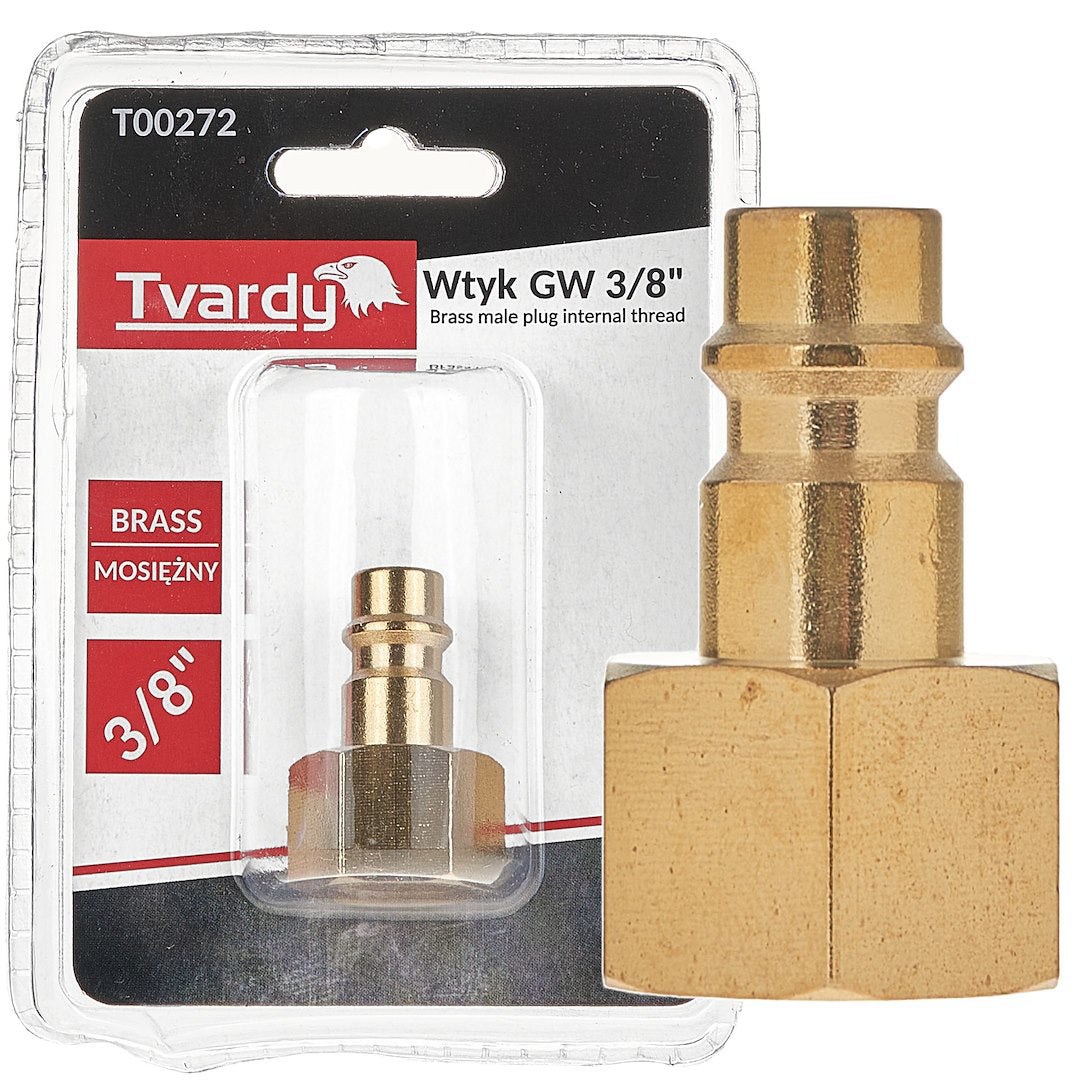 Conector rapid din alama tip tata, filet interior 3 / 8", Tvardy T00272