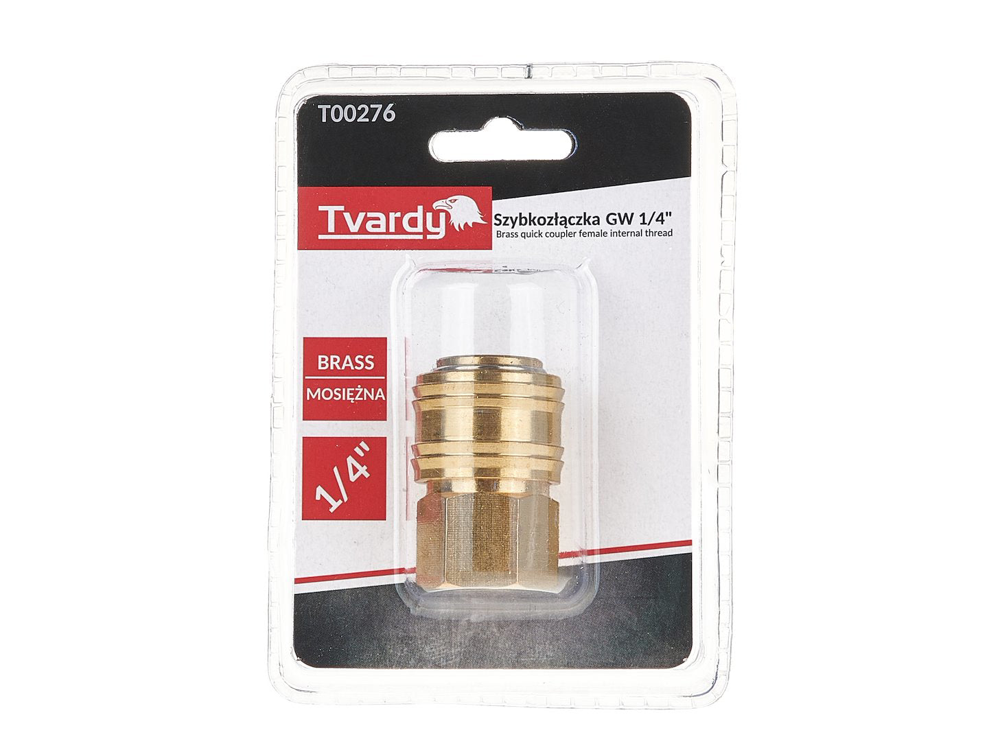 Conector rapid din alama tip mama, filet interior 1 / 4", Tvardy T00276