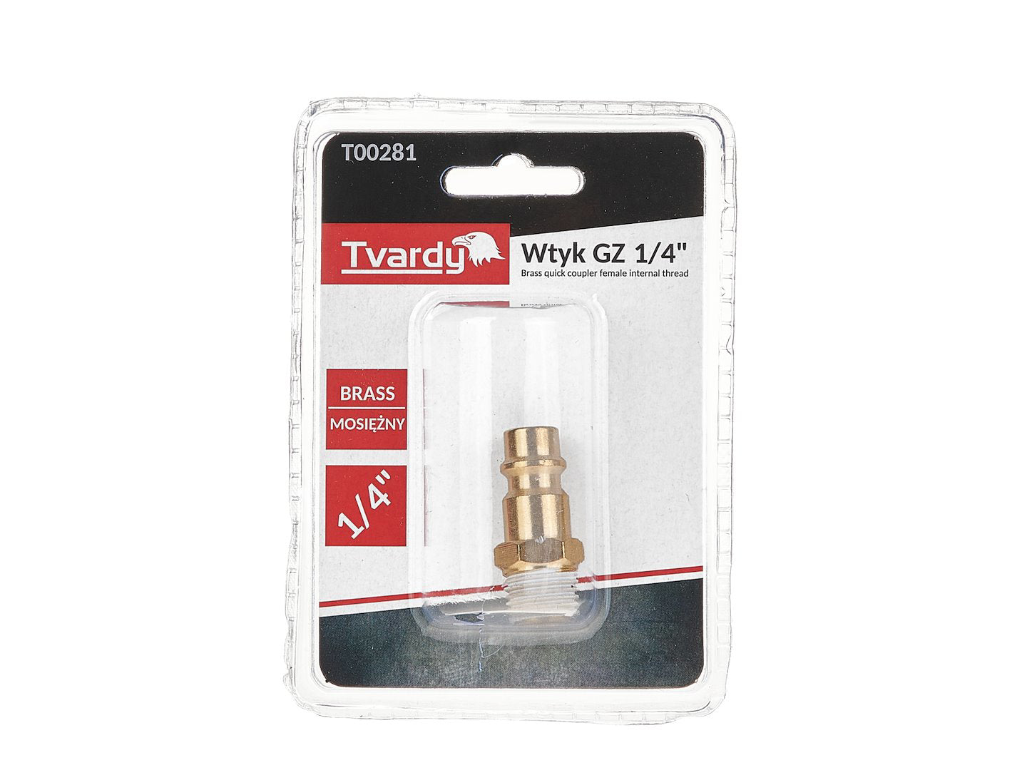 Conector rapid din alama tip tata, filet exterior 1 / 4", Tvardy T00281