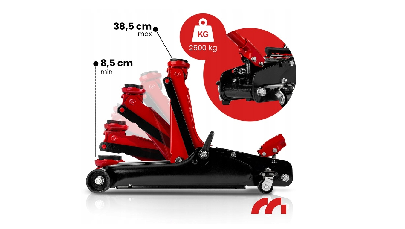 Cric hidraulic, capacitate 2.5 T, 385 mm, MalTec 112272