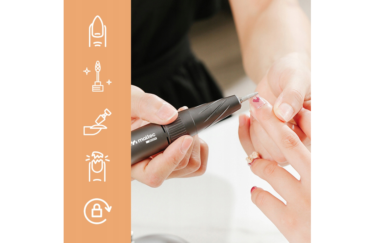 Set freza pentru unghii, MalTec 112097