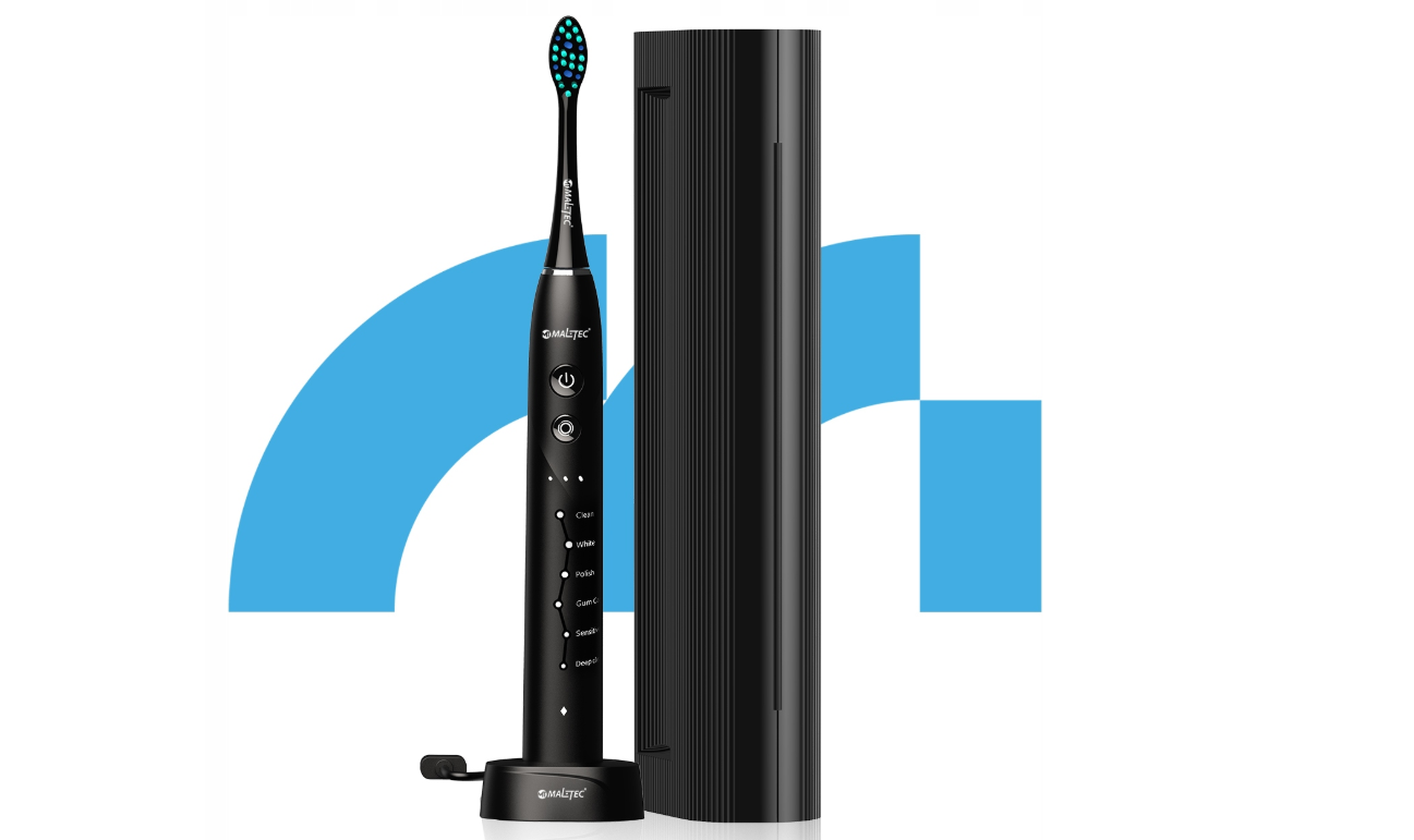 Set periuta de dinti  SONIC PixieDent ONYX, 6 capete rezerva, MalTec 111927