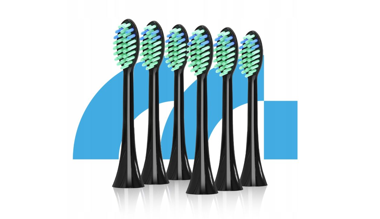 Set periuta de dinti  SONIC PixieDent ONYX, 6 capete rezerva, MalTec 111927