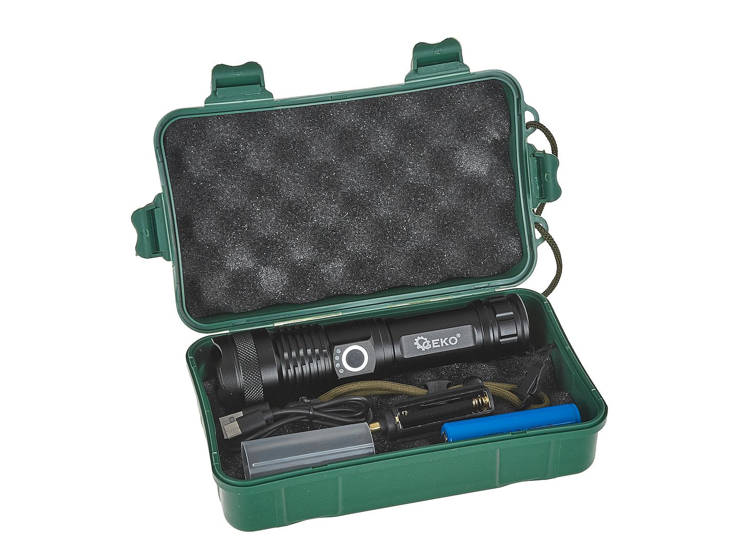 Lanterna LED tactila XHP50, 15 W, 1800 mAh, 1500 lm, IPX8, Geko G15122