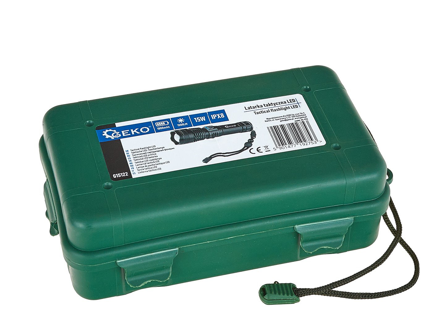 Lanterna LED tactila XHP50, 15 W, 1800 mAh, 1500 lm, IPX8, Geko G15122