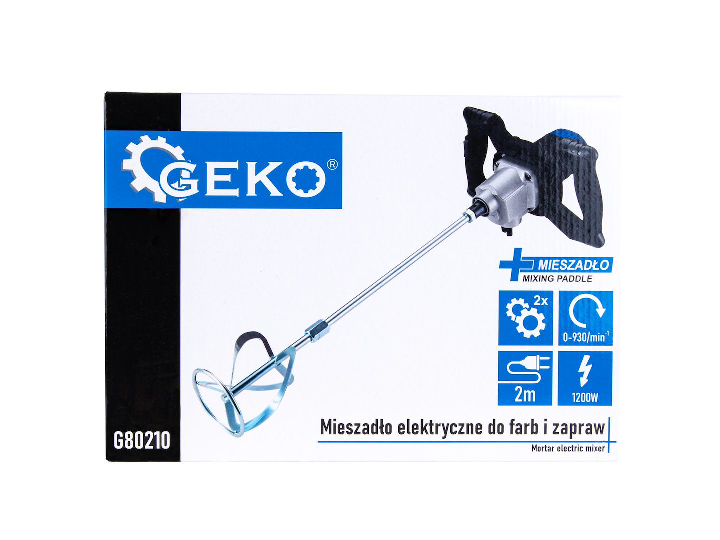 Mixer electric pentru vopsea / mortar, 1200 W, 2 viteze, Geko G80210