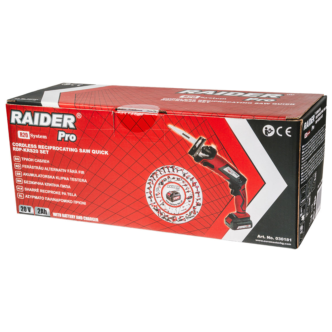 Fierastrau tip sabie cu prindere rapida cu acumulator RDP-KRS20, 2 Ah, Raider 030181