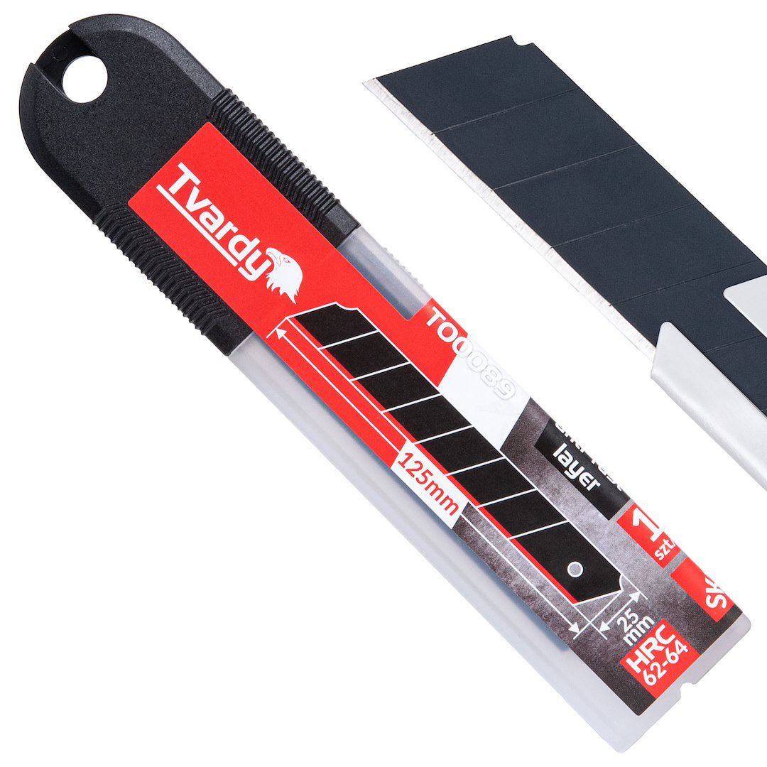 Set lame pentru cutter,  125x25x0,7mm SK2H, 10 elemente, Tvardy T00089