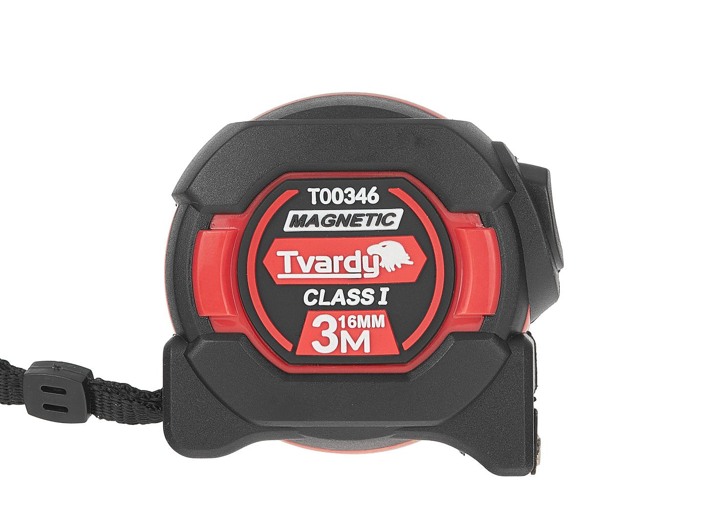 Ruleta cu magnet si oprire automata, 3 m x 16 mm, clasa I, Tvardy T00346