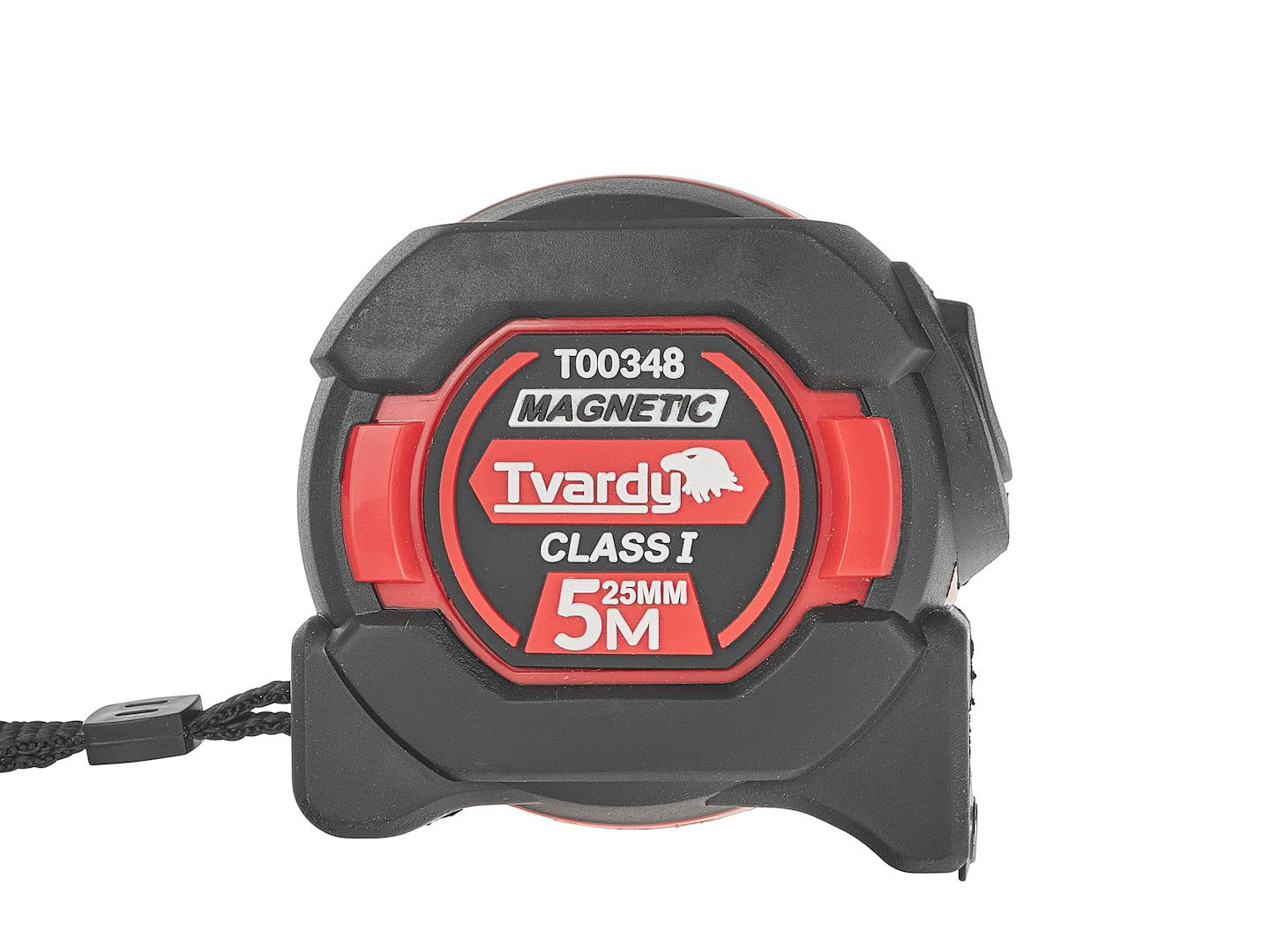 Ruleta cu 2 fete cu magnet, oprire automata, 5 m x 25 mm, Tvardy T00348