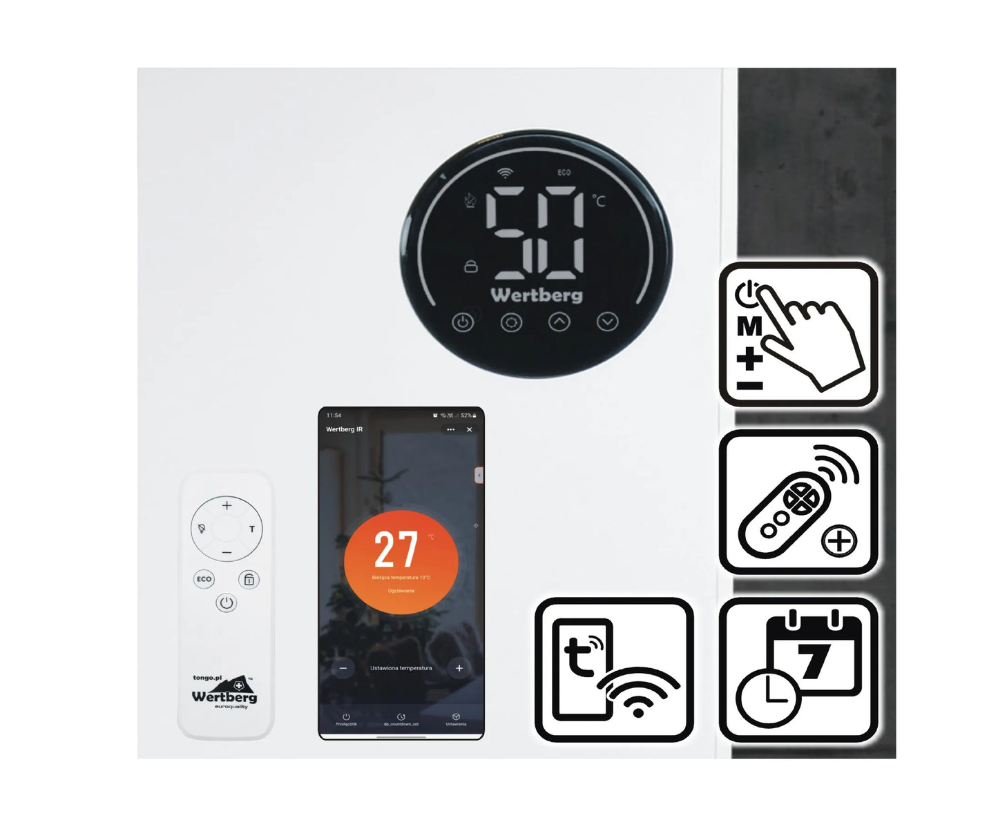 Panou de incalzire Wertberg IR 8.80 2 in 1, 800 W, Harder HD1015