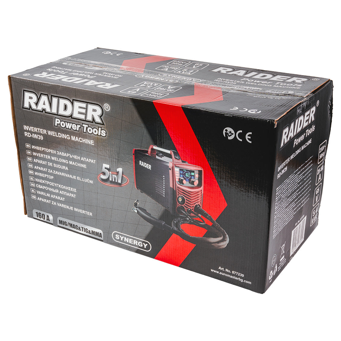 Aparat de sudura tip invertor 5 in 1 RD-IW39, MIG / MAG / TIG / MMA, 160 A, Raider 077239