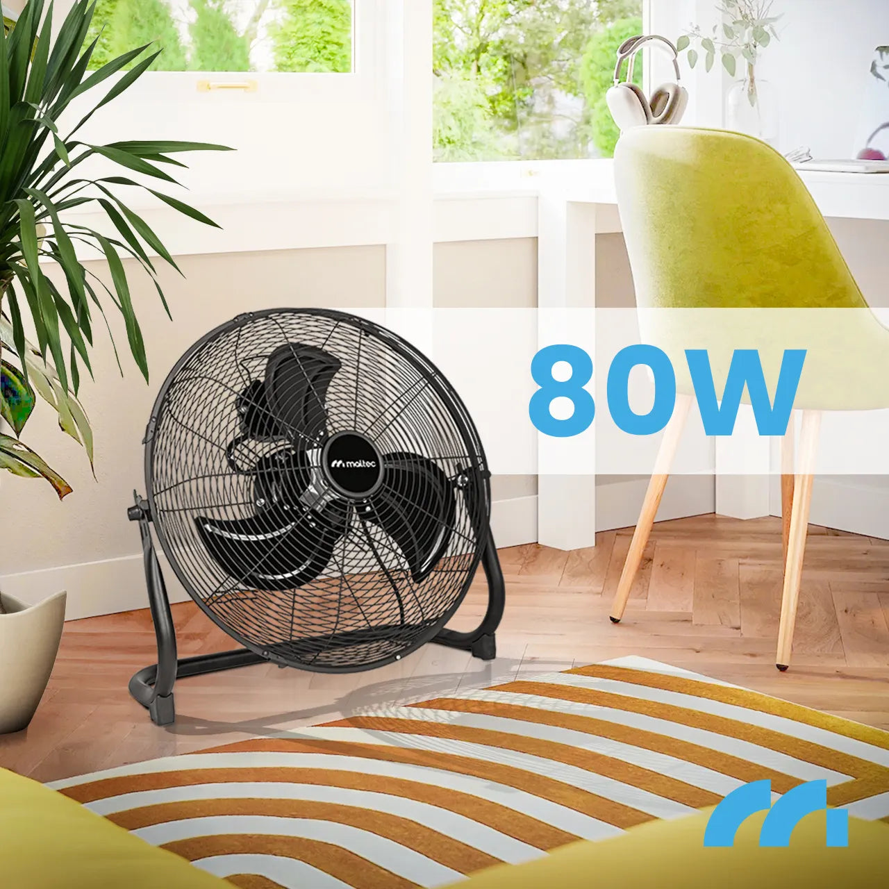 Ventilator de podea W-OC150WT BL, 45 cm, 80 W, MalTec 113256