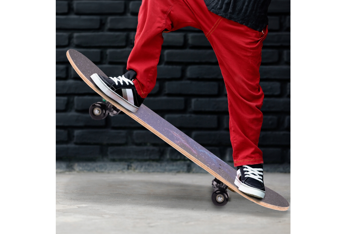 Skateboard pentru copii Galaxy ABEC-5, roti 50 mm, lungime 77 cm, MalPlay 112271