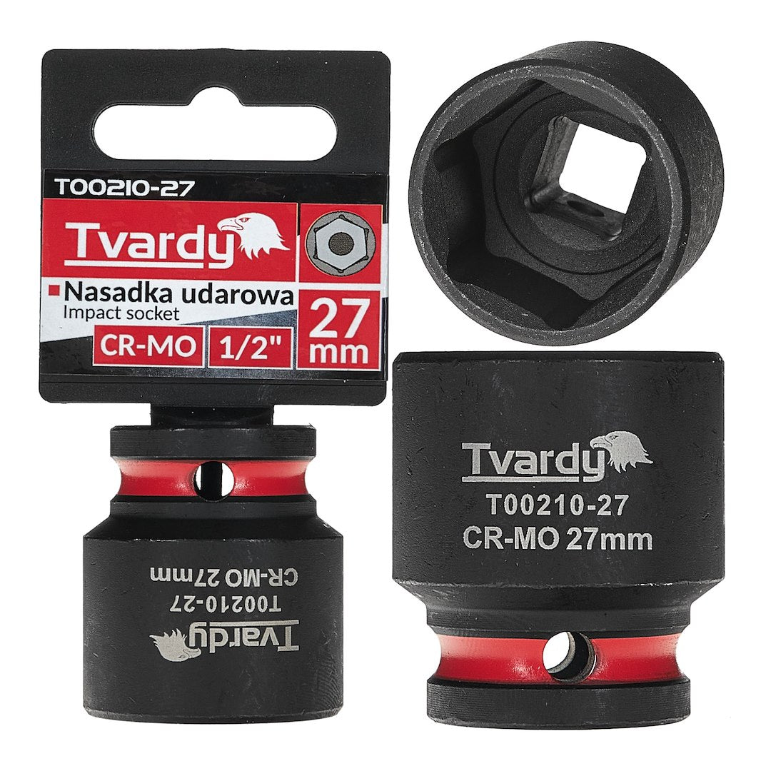 Cheie tubulara de impact in 6 puncte, 1 / 2", 27 mm, Tvardy T00210-27
