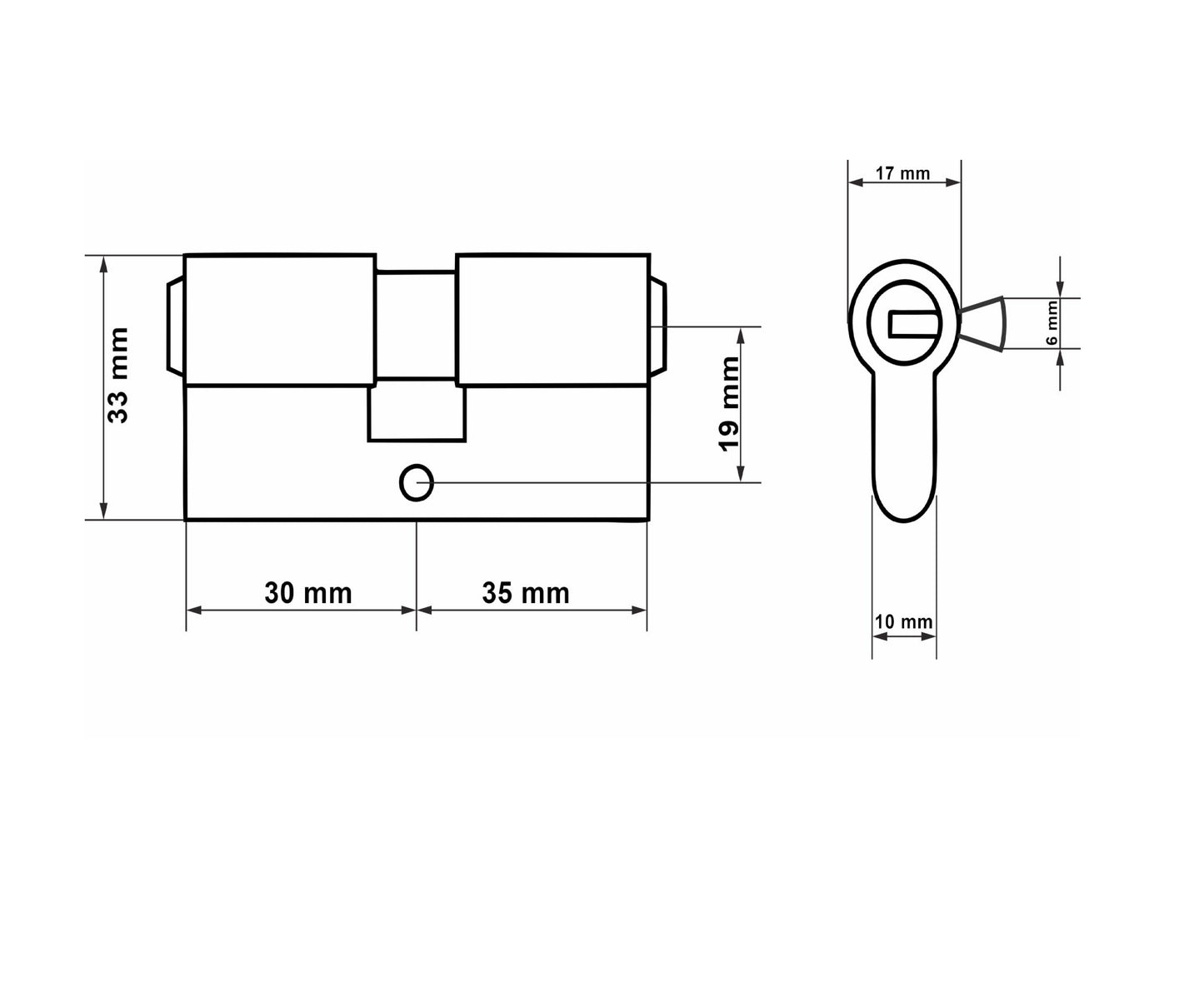 Butuc aluminiu Brass, 30 / 35 mm, Tvardy T01307