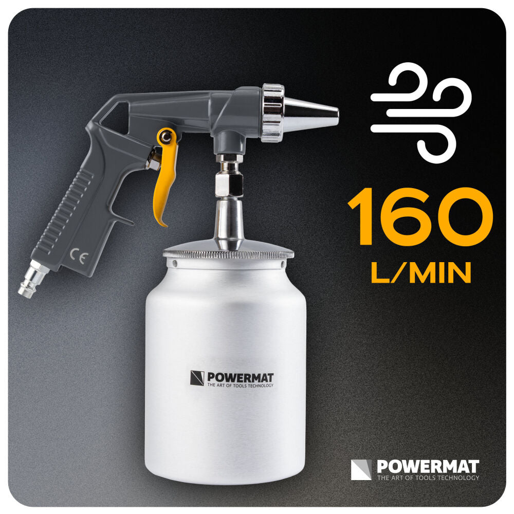 Pistol de sablare PM-PDPI-1T, 160 l / min, Powermat PM1551