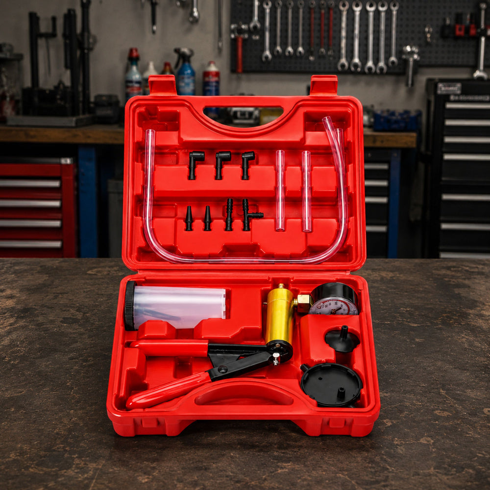 Pompa aer profesionala pentru diagnoza auto cu trusa adaptoare frane, senzori si sisteme pe vacuum / vid, Lean 29280