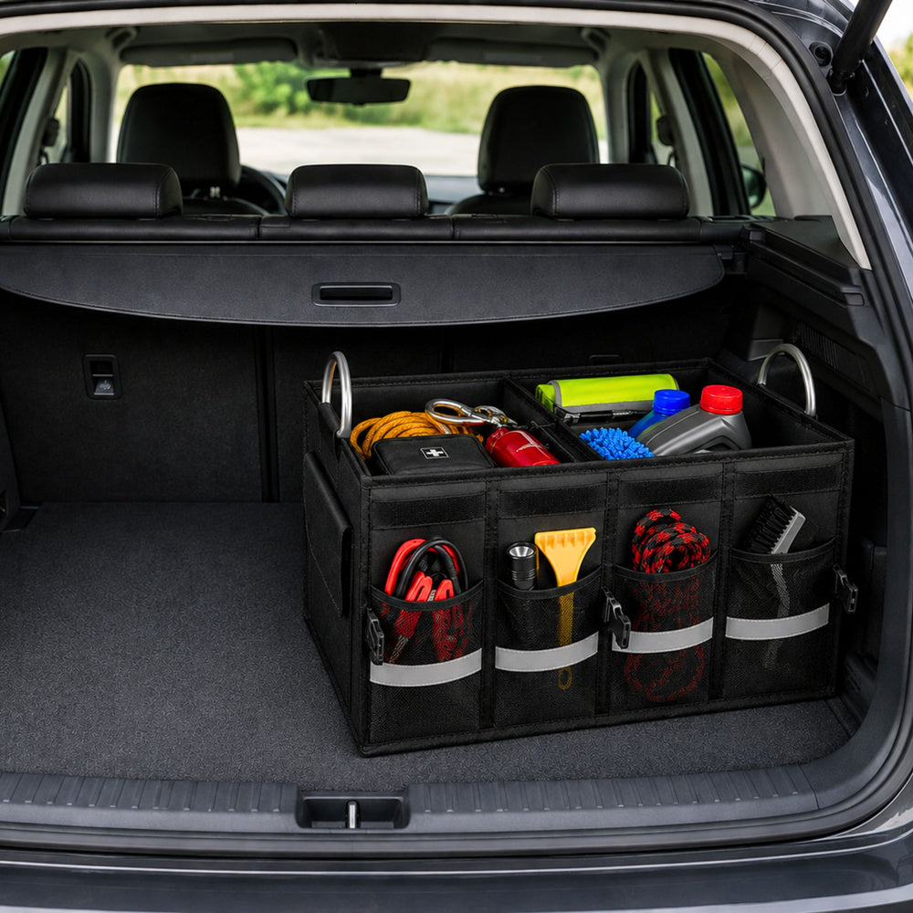 Geanta pliabila pentru portbagaj auto, 50 l, negru, Lean 30866