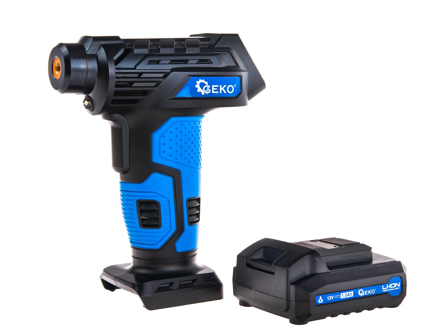 Compresor auto fara fir, 12 V, afisaj LCD, 0.2-10.3 bar, Geko G80649