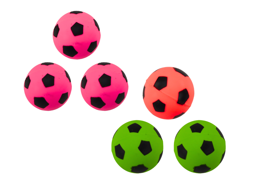 Set 6 mingi de fotbal, multicolor, 3 cm, Lean 20375