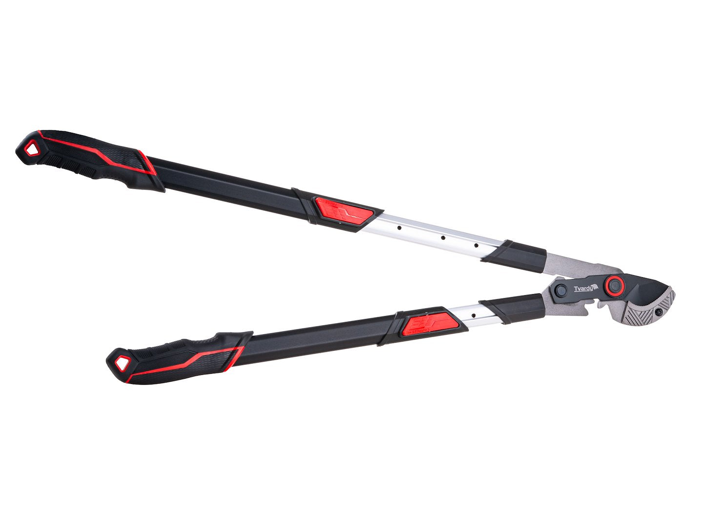 Foarfeca telescopica de gradinarit cu lama tip nicovala, 715-955 mm, 65 Mn, PTFE, Tvardy T07424