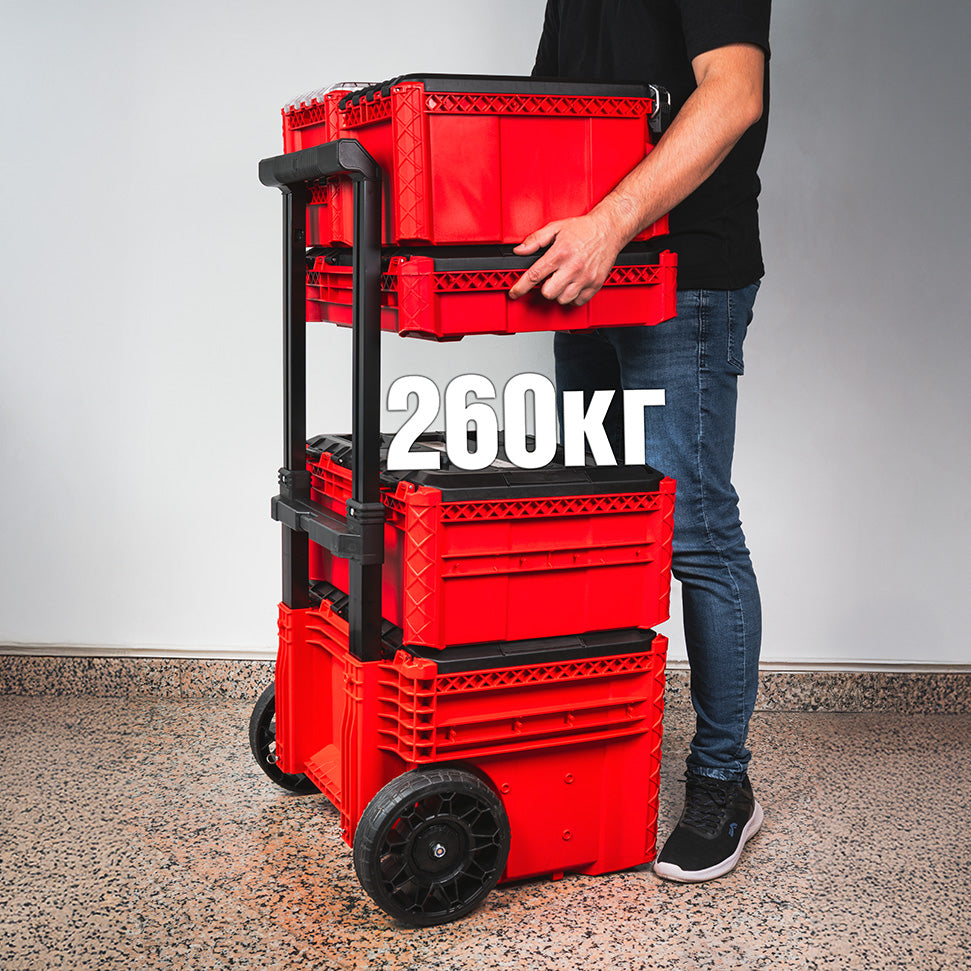 Sistem depozitare modular cu roti RDP-MSS7, 556 x 1120 x 424 mm, Raider 139615