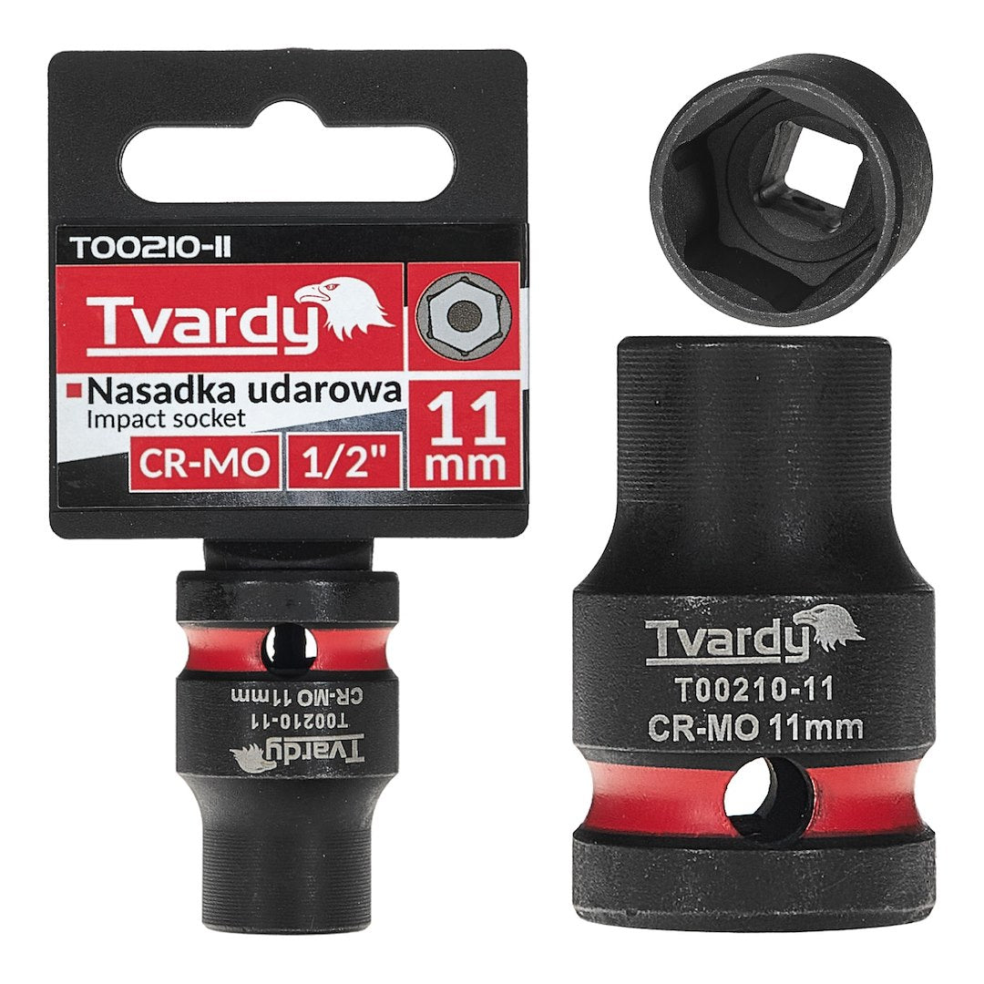 Cheie tubulara de impact in 6 puncte 1 / 2", 11 mm, Tvardy T00210-11