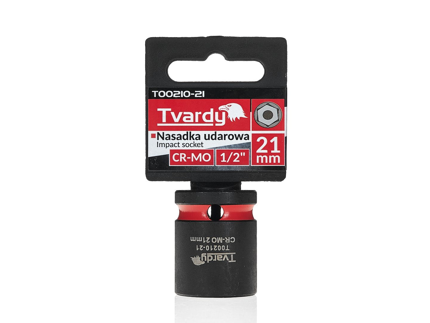 Cheie tubulara de impact in 6 puncte, 1 / 2", 21 mm, Tvardy T00210-21