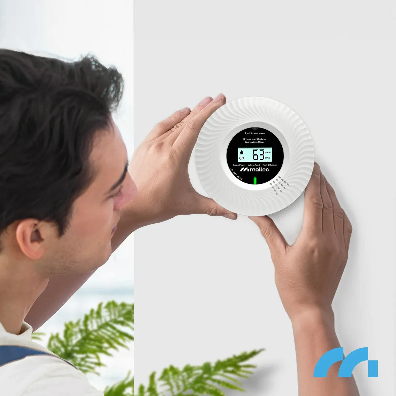 Detector 2 in 1 monoxid de caron si fum SafeSensor5000, afisaj LCD, MalTec 113561