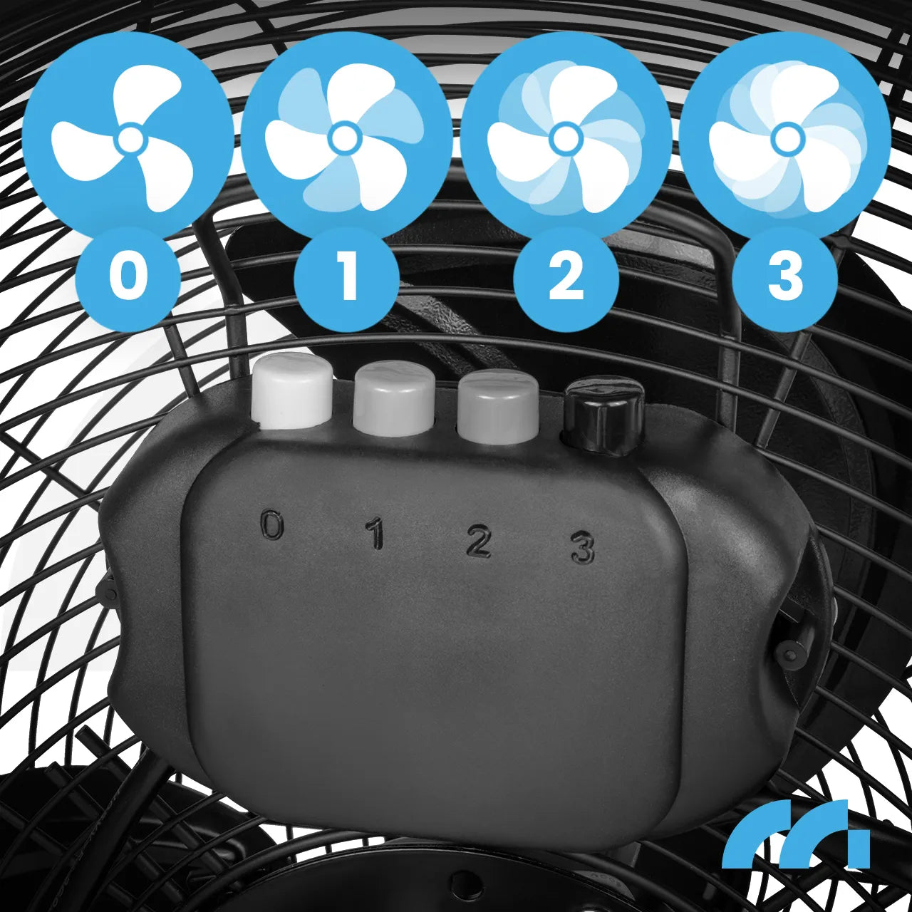 Ventilator de podea W-OC150WT BL, 45 cm, 80 W, MalTec 113256