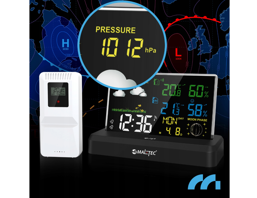 Statie meteo fara fir cu termometru Daily2000M, MalTec 111980