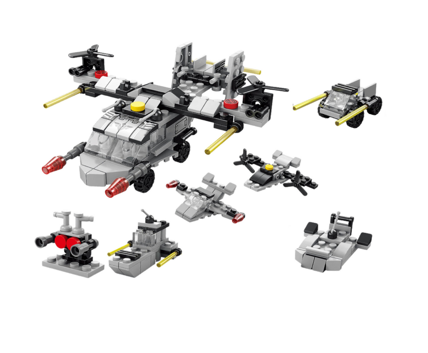 Set de constructie elicopter, 117 elemente, 21 x 15 x 5 cm, Lean 20964
