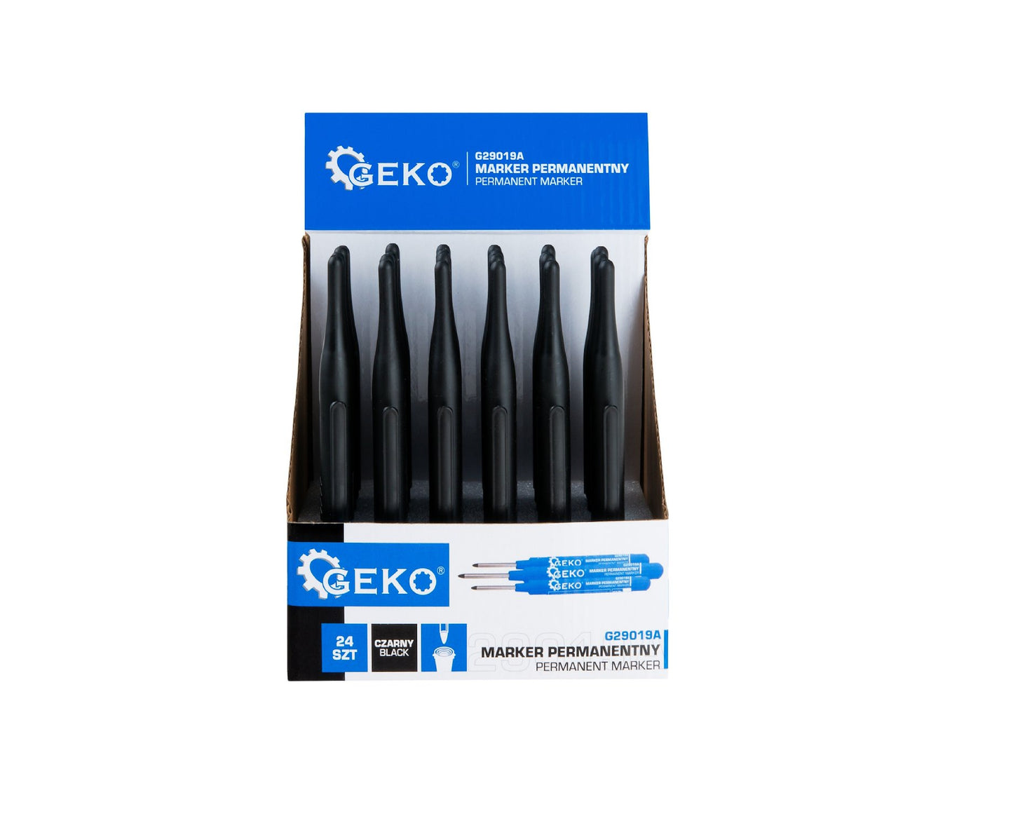 Set markere permanente pentru gaurire, 30 mm, 24 bucati, Geko G29019A