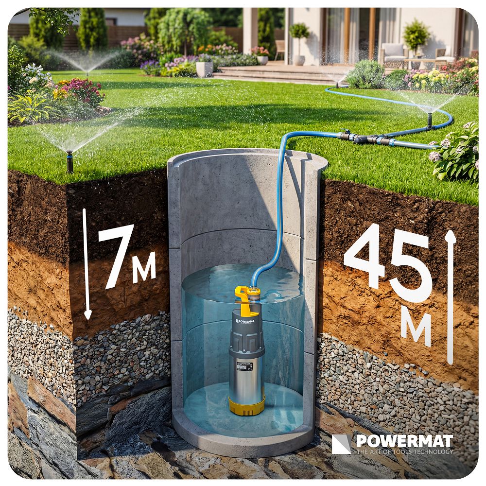 Pompa submersibila PM-APDW-1100J, 1100 W, Powermat PM1480