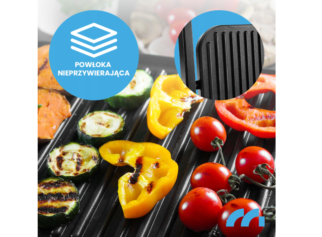 Sandwich maker electric tip grill SM1500W, placi ceramice antiderapante, MalTec 111867