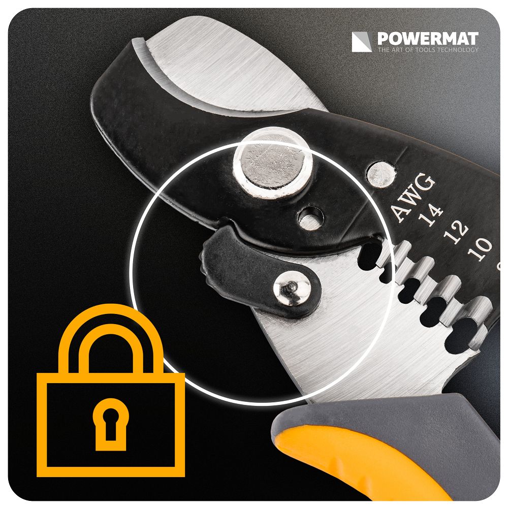 Cleste pentru sertizare / dezizolare cabluri PM-STN-1T, Powermat PM1439