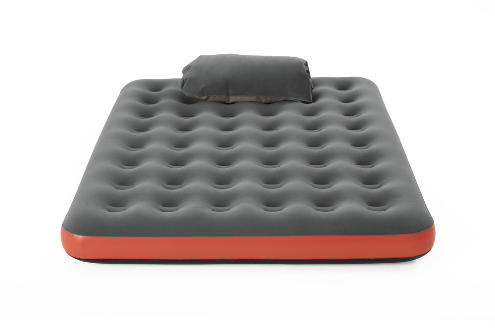 Saltea gonflabila Roll & Relax Queen, 203 x 152 x 22 cm, gri / rosu, Bestway 4322